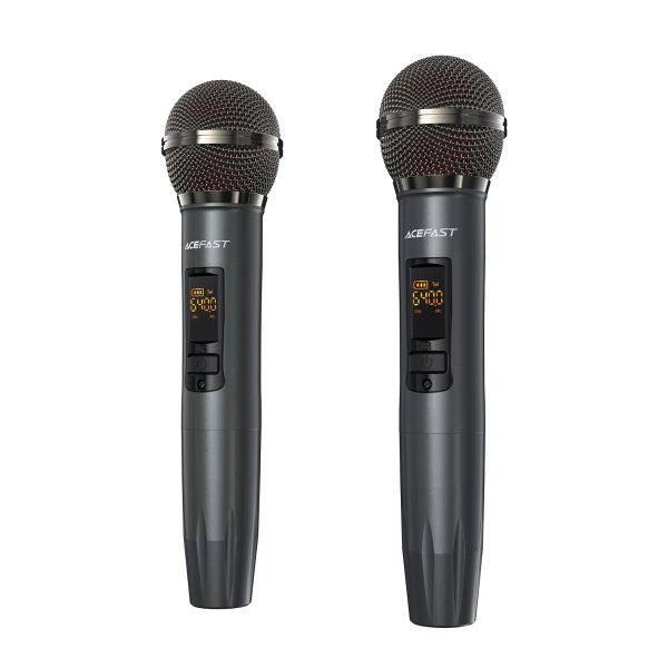 Bezvadu runātājs Karaoke 200W ar 2 USB-C melnajiem mikrofoniem