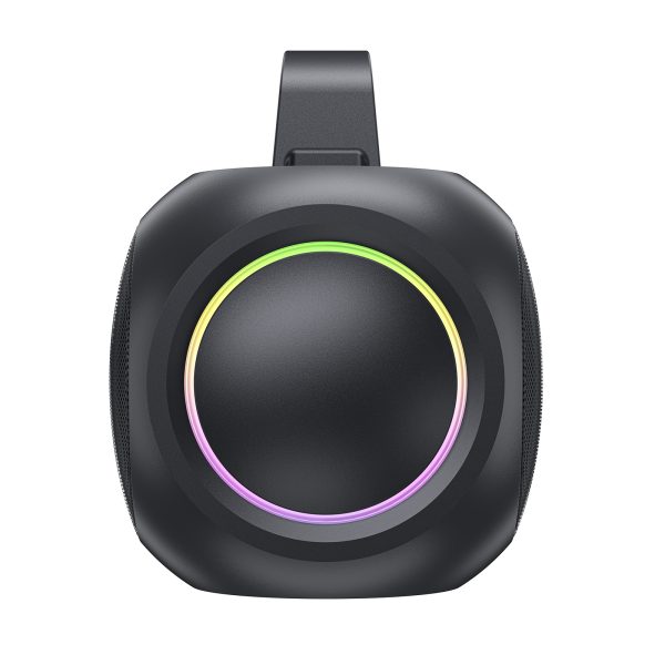Bezvadu runātājs Karaoke 200W ar 2 USB-C melnajiem mikrofoniem