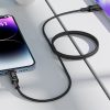 USB-C kabeļa kabelis-USB-C 100W ar 1,2 m melnu displeju