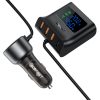 Automašīnas lādētājs 138W uzlādes stacija 6 USB melnās ostas