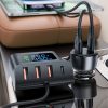 Automašīnas lādētājs 138W uzlādes stacija 6 USB melnās ostas