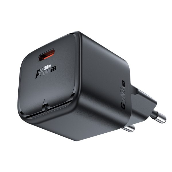 Mini lādētājs Gan PD 30W USB-C Black