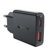 Mazs plakanā tīkla lādētājs GAN PD 30W USB-A USB-C Black