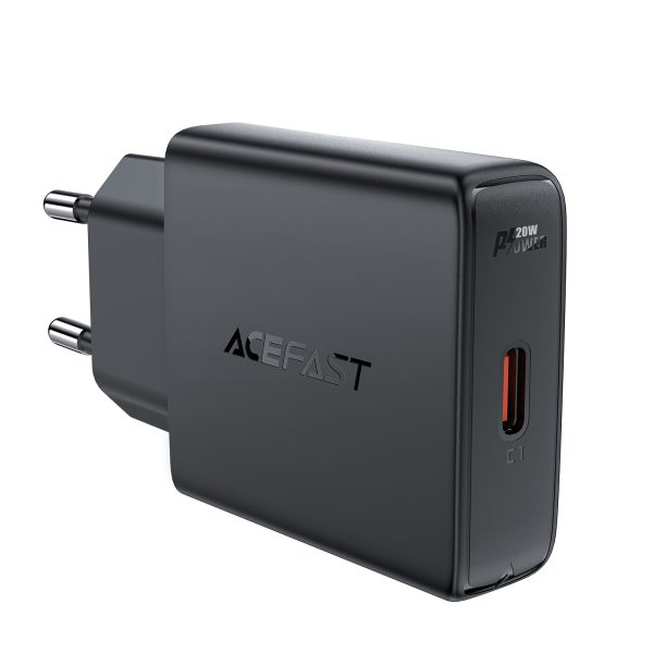 Mazs plakans lādētājs GAN PD 20W USB-C melns
