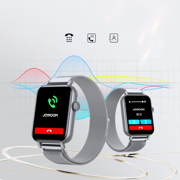 SmartWatch attēls HD kvalitātē ar funkciju, lai saņemtu JR-FT5 IP68 savienojumus sudraba