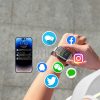SmartWatch attēls HD kvalitātē ar funkciju, lai saņemtu JR-FT5 IP68 savienojumus sudraba