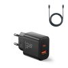 USB-A USB-C PD 20W tīkla lādētājs + USB-C JR-TCF05 USB-C kabelis