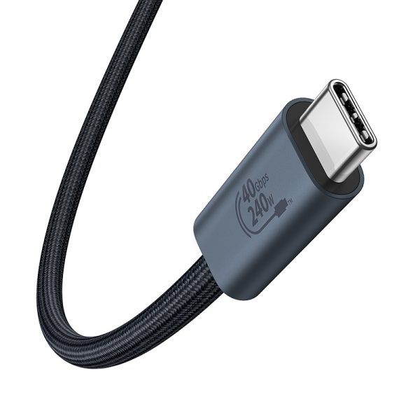USB-C kabeļa kabelis-USB-C 240W PD 8K 60Hz 40 GB/s 1m melns