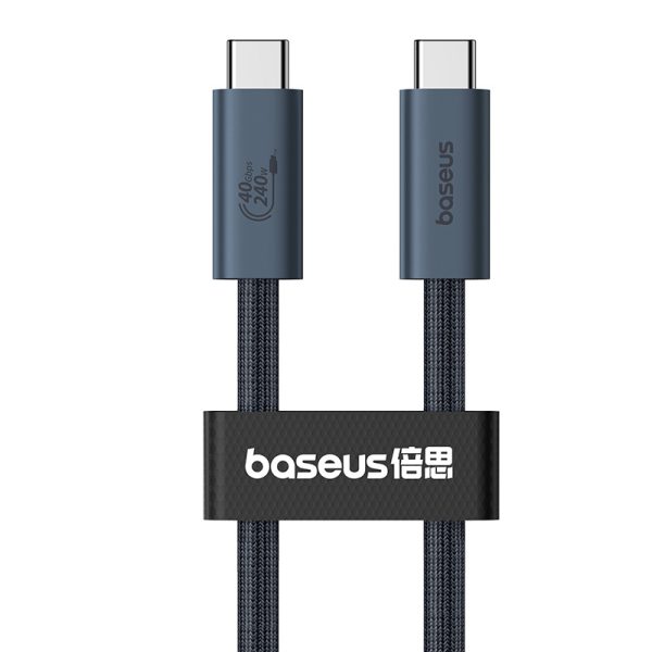 USB-C kabeļa kabelis-USB-C 240W PD 8K 60Hz 40 GB/s 1m melns