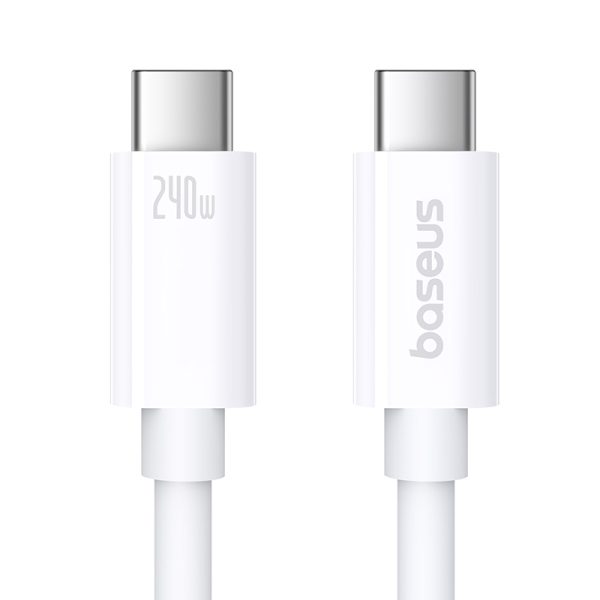 USB-C kabeļa kabelis-USB-C 240W PD 8K 60Hz 40 GB/s 1m balts