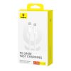 USB-C kabeļa kabelis-USB-C 240W PD 8K 60Hz 40 GB/s 1m balts