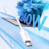 USB-C kabeļa kabelis-USB-C 240W PD 8K 60Hz 40 GB/s 1m balts