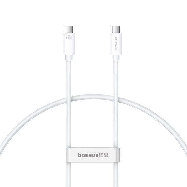 USB-C kabeļa kabelis-USB-C 240W PD 8K 60Hz 40 GB/s 1m balts