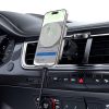 2in1 automašīnas turētājs ar indukcijas lādētāju tālruņa un viedpulksteņu magsafe Qi Black