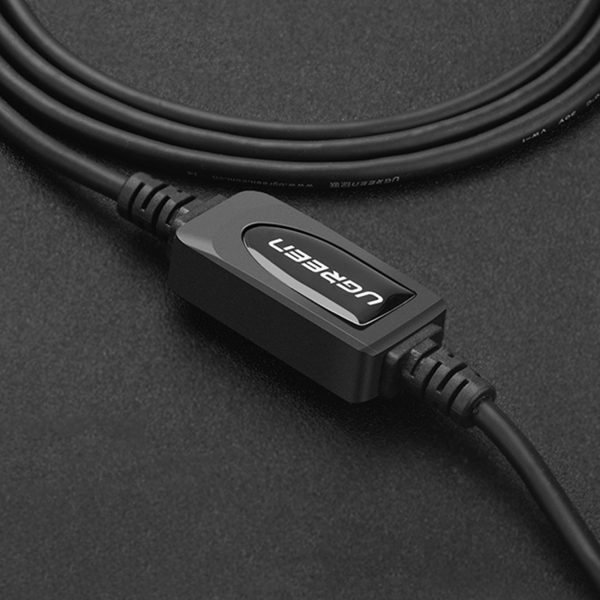 Kabelis kabelis USB-B skenera-USB-A 2,0 10 m melnā krāsā prirektoram