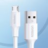 Kabelis PVC USB0 -A - Microusb 480 Mb/s 1m balts