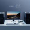 Slēdzis slēdzis KVM 30357 Divi datori Viena tastatūras pele un melnais monitors
