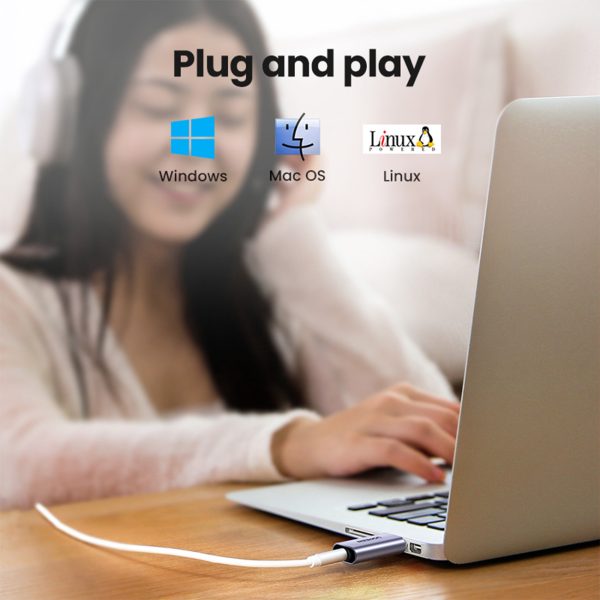 Adaptera audio adapteris USB-A austiņām Minijack 3,5 mm pelēkā krāsā