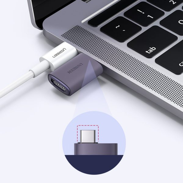 USB-C video attēla adaptera adapteris HDMI 4K pelēkā krāsā