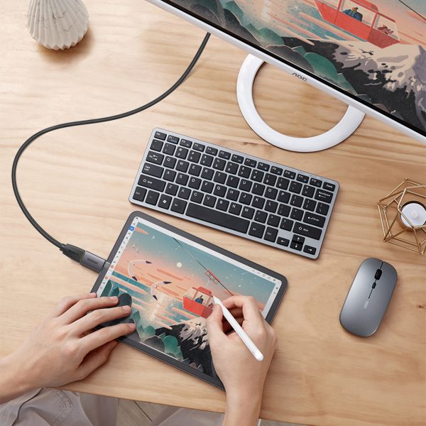 USB-C video attēla adaptera adapteris HDMI 4K pelēkā krāsā