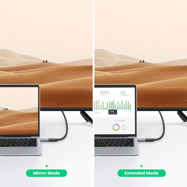 USB-C video attēla adaptera adapteris HDMI 4K pelēkā krāsā