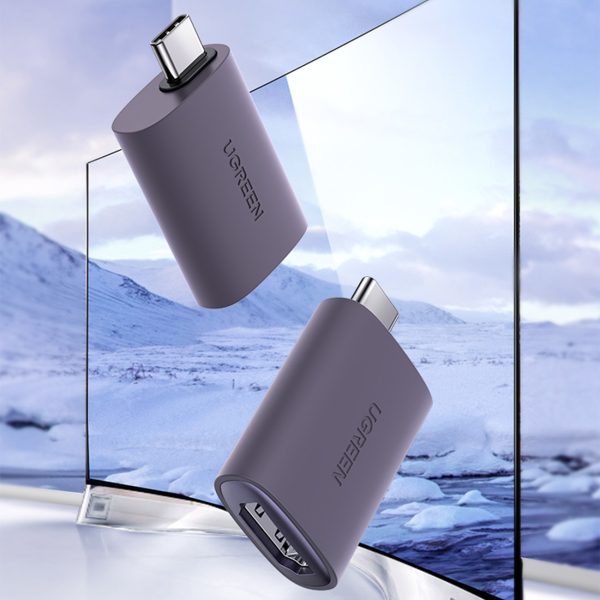 USB-C video attēla adaptera adapteris HDMI 4K pelēkā krāsā