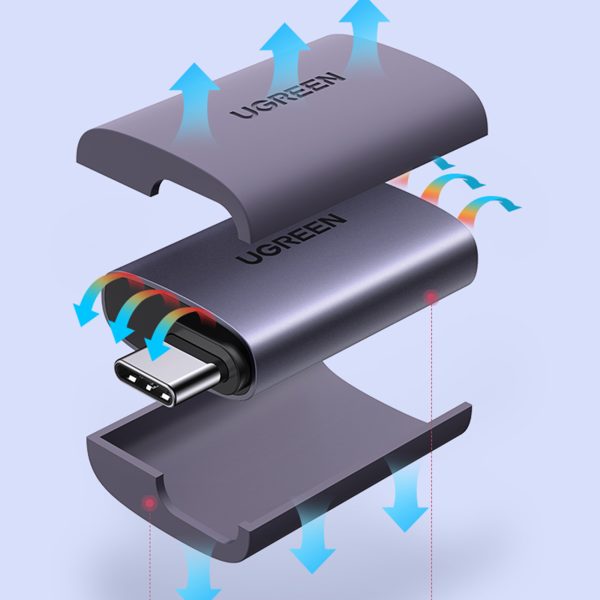 USB-C video attēla adaptera adapteris HDMI 4K pelēkā krāsā