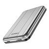 Neliela gaismas indukcija PowerBank 5000MAH MAGSAFE USB-A USB-C sudrabs
