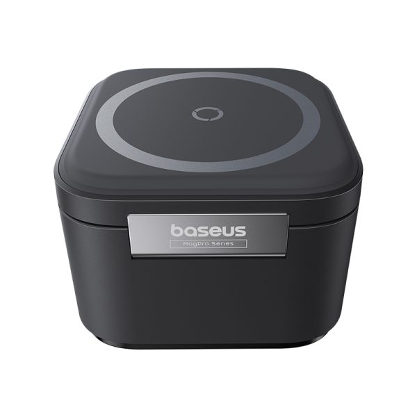 2in1 20w magsafe qi bezvadu lādētājs ar izstrādātu USB-C kabeli melnu
