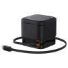 2in1 20w magsafe qi bezvadu lādētājs ar izstrādātu USB-C kabeli melnu