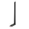 Ārējā USB WiFi tīkla karte 2,4 GHz 5 GHz 650 MB/s ar 6dbi melno antenu