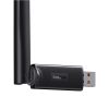 Ārējā USB WiFi tīkla karte 2,4 GHz 5 GHz 650 MB/s ar 6dbi melno antenu