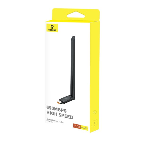 Ārējā USB WiFi tīkla karte 2,4 GHz 5 GHz 650 MB/s ar 6dbi melno antenu