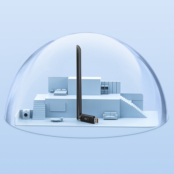Ārējā USB WiFi tīkla karte 2,4 GHz 300 MB/s ar 6dbi melno antenu