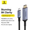 USB -C kabeļa kabelis - HDMI 8K 60Hz elastīgs elastīgs 1,5 m melns