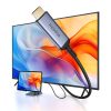 USB -C kabeļa kabelis - HDMI 8K 60Hz elastīgs elastīgs 1,5 m melns