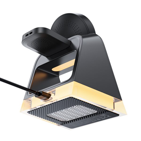 3in1 magsafe indukcijas lādētājs iPhone 12-15 AirPods Apple Watch USB-C Black