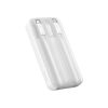 PowerBank ar 10 000 mAh 22,5W komētas sērijas displejs + USB-A Cable-USB-C 0,3 m balts