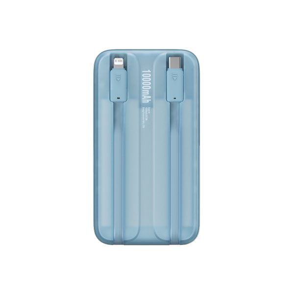 PowerBank ar 1000MAH 22.5W komētas sērijas displejs + USB-A Cable-USB-C 0,3M Blue