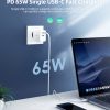 GAN 2X USB-C PD 65W PD lādētājs
