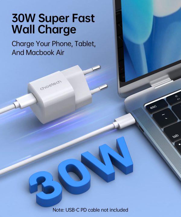 GAN USB-C PD 30W GAN lādētājs