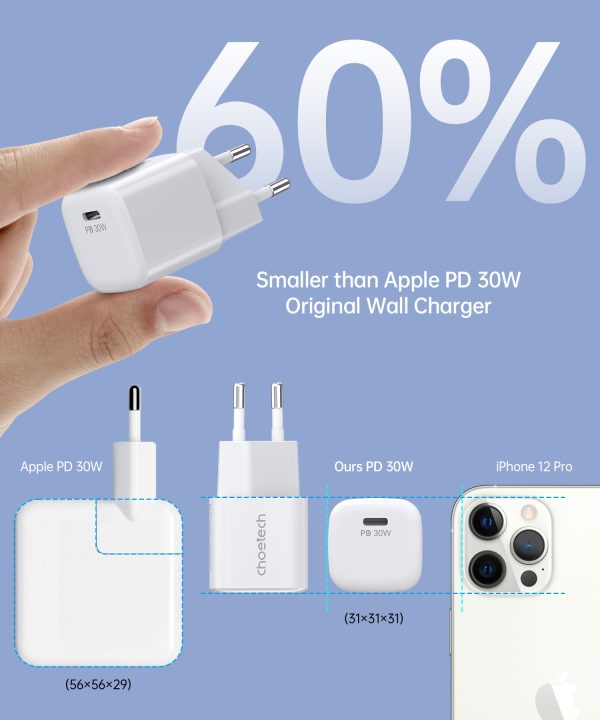 GAN USB-C PD 30W GAN lādētājs