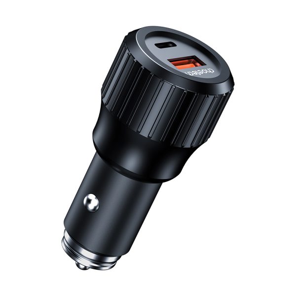 USB-C USB-C CE automašīnas lādētājs PD 63W Black