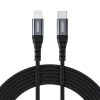 Kabelis Kabelis iPhone USB -C - zibens MFI 480MB/s 3A 3M melns