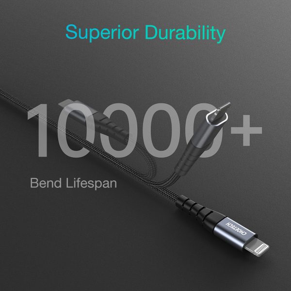 Kabelis Kabelis iPhone USB -C - zibens MFI 480MB/s 3A 3M melns