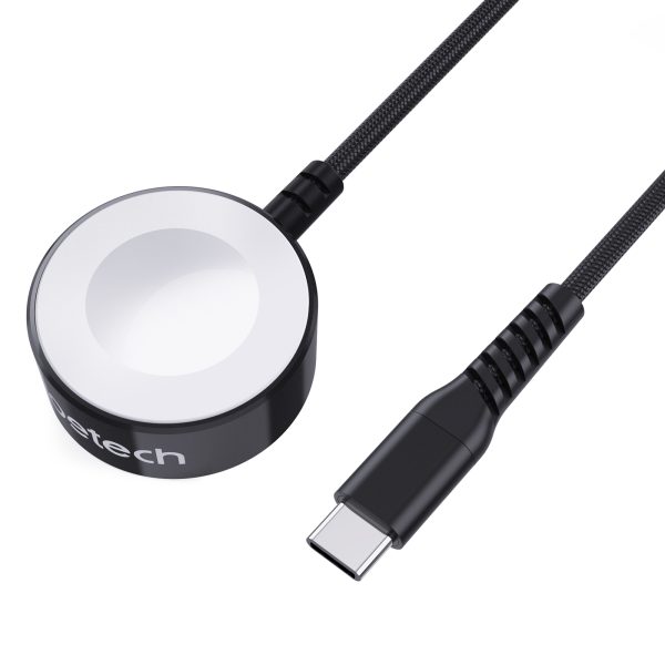5W indukcijas lādētājs Apple Watch + USB-C melnais kabelis