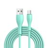 Kabelis USB -A kabelis - MicroUSB 3A uzlādes indikators 2m zaļš
