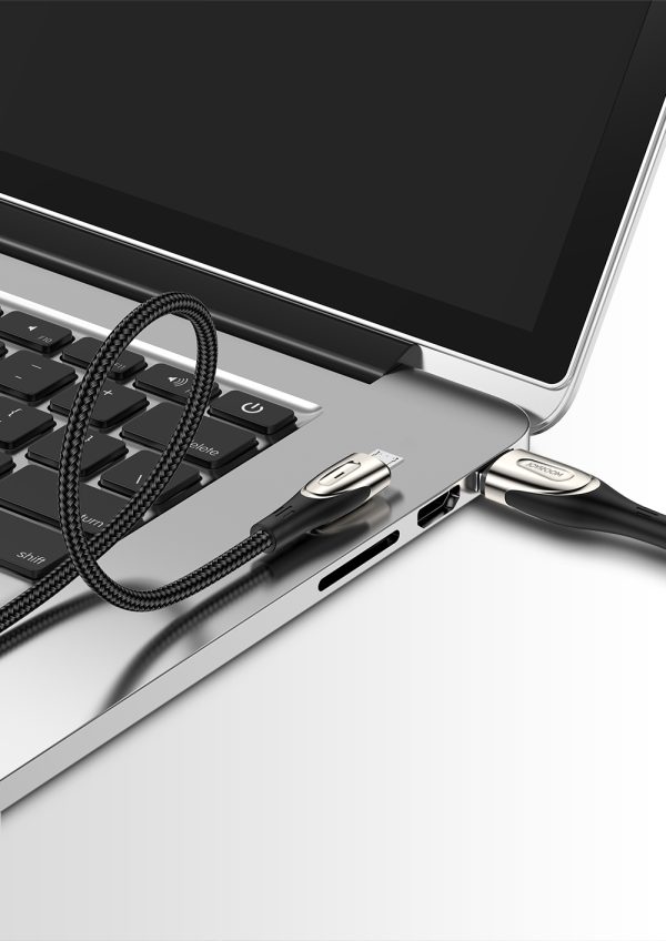 Kabelis USB -A kabelis - MicroUSB 3A uzlādes indikators 1,2m melns