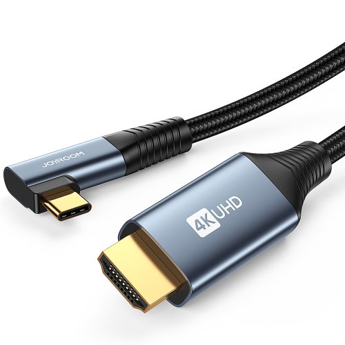 USB -C leņķa kabeļa kabelis - HDMI 4K 60Hz 2M pelēks