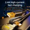 Kabeļa leņķa kabelis iPhone USB -A - zibens 2,4A 1,2 m zilā krāsā